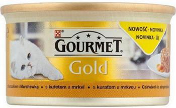 GOURMET GOLD Savoury Cake s kuraťom a mrkvou konzervy pre mačky 12 x 85g