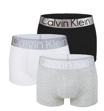 CALVIN KLEIN - boxerky 3PACK steel cotton black, white, gray color-XL (101-106 cm)