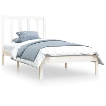 Rám postele biely masívna borovica 100 × 200 cm, 3105151