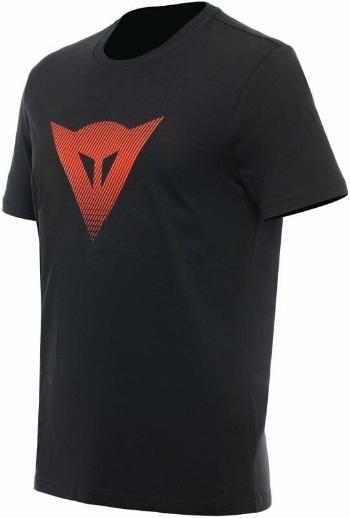 Dainese T-Shirt Logo Black/Fluo Red M Tričko