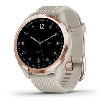 Garmin Approach S42 Rose Gold/Light Sand Silicone Band (010-02572-02)