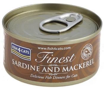 FISH4CATS Konzerva pre mačky Finest sardínka s makrelou 70g