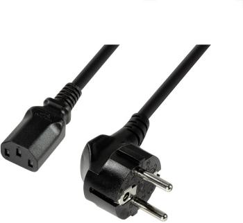 LogiLink napájací prepojovací kábel [1x uhlová zástrčka s ochranným kontaktom - 1x zástrčka C13] 3.00 m čierna