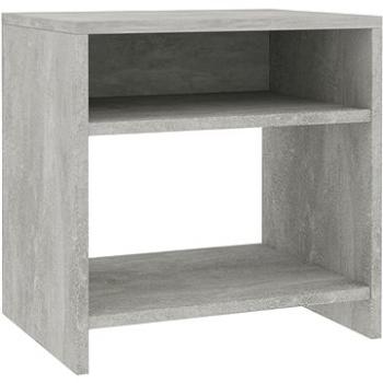 Nočný stolík betónovo sivý 40 × 30 × 40 cm drevotrieska (800017)