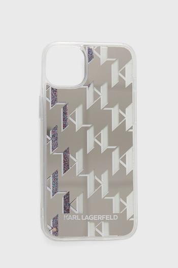 Puzdro na mobil Karl Lagerfeld Iphone 14 Plus 6,7" strieborná farba