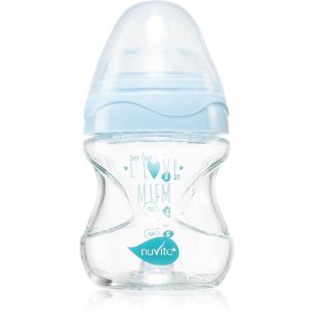 Nuvita Glass bottle Blue dojčenská fľaša 140 ml