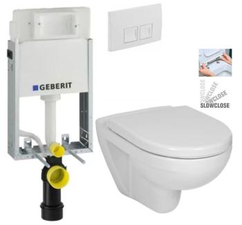 GEBERIT KOMBIFIXBasic vr. bieleho tlačidla DELTA 50 + WC JIKA LYRA PLUS + SEDADLO duraplastu SLOWCLOSE 110.100.00.1 50BI LY5