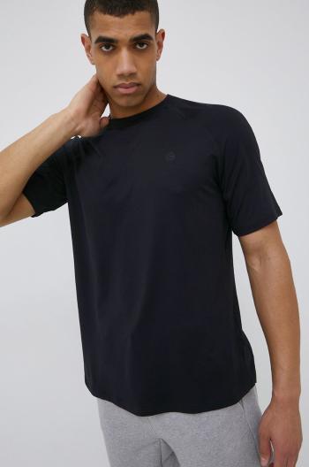 Tričko Wrangler pánske, čierna farba, jednofarebné