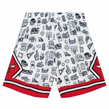 Mitchell & Ness shorts Chicago Bulls Doodle Swingman Shorts white - XL