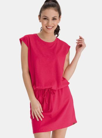 Ružové dámske šaty so zaväzovaním SAM 73