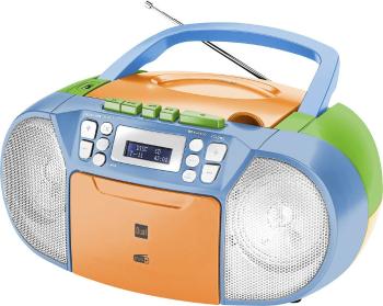 Dual DAB-P 210 Boombox rádio s kazetovým prehrávačom DAB+, FM CD, kazeta, AUX   farebná