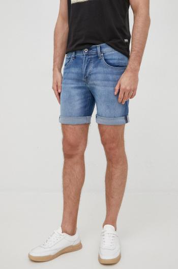Rifľové krátke nohavice Pepe Jeans Cane Short pánske,