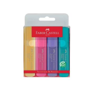 Zvýrazňovače Faber-Castell 46 Pastel - sada 4 ks