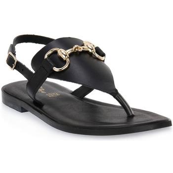 S.piero  Sandále BLACK FLAT SANDAL  Čierna