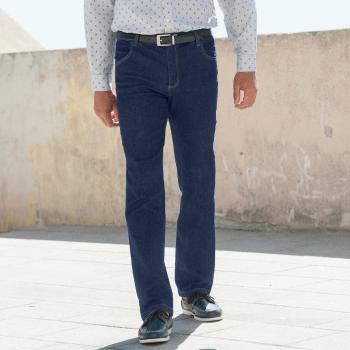 Blancheporte Extra pohodlné džínsy s pružným pásom, vnútorná dĺžka nohavíc 82 cm tmavomodrá 44