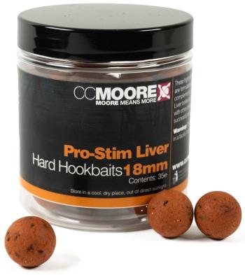 Cc moore tvrdené boilie pro-stim liver hard hookbaits - 18 mm 35 ks