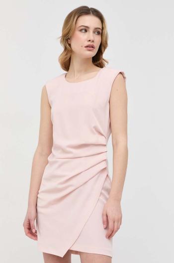 Šaty Silvian Heach ružová farba, mini, rovný strih