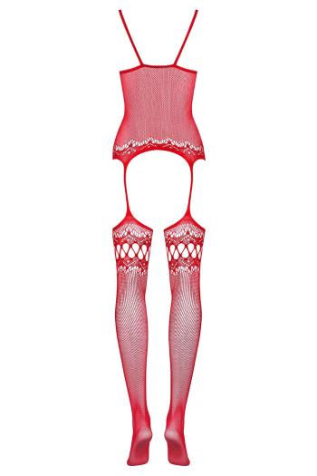 Červené bodystockings F214