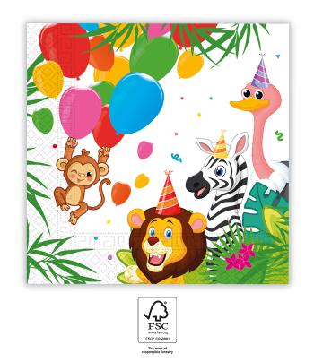 Procos Servítky - Jungle Party 33 x 33 cm 20 ks