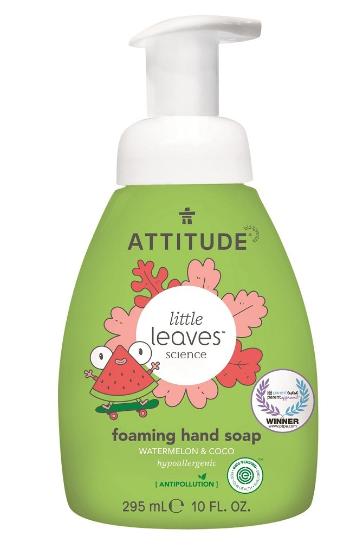 ATTITUDE Detské penivé mydlo na ruky Little leaves s vôňou melónu a kokosu, 295 ml