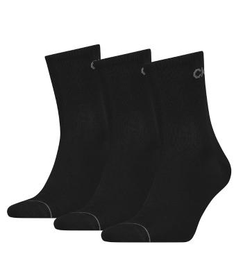CALVIN KLEIN - 3PACK CK Nick čierne quarter ponožky s logom-UNI