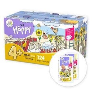 BELLA HAPPY Maxi 4 Plus Big TOY BOX (9-20 kg) 124 ks – jednorazové plienky