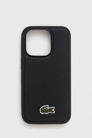 Puzdro na mobil Lacoste iPhone 14 Pro 6,1" čierna farba