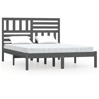 Rám postele sivý masívna borovica 120 × 200 cm, 3101020