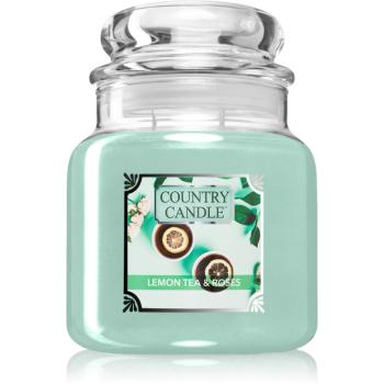 Country Candle Lemon Tea & Roses vonná sviečka 510 g