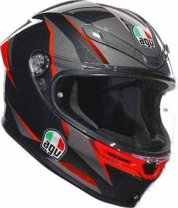 AGV K6 S Slashcut Black/Grey/Red XS Prilba