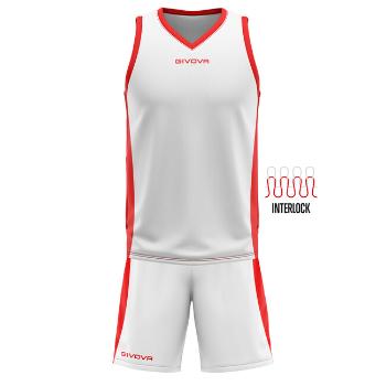 KIT POWER INTERLOCK BIANCO/ROSSO Tg. 3XS