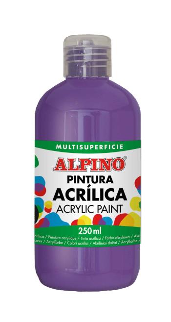 ALPINO Fľaša akrylové farby do školy - Fialová