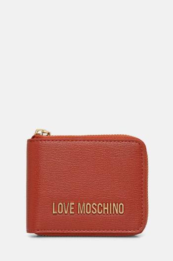 Peňaženka Love Moschino dámska, oranžová farba, JC5639PP1LLD0000