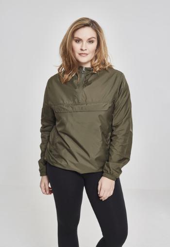 Urban Classics Ladies Basic Pull Over Jacket dark olive - XS