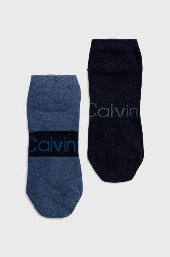 Ponožky Calvin Klein (2-pak) pánske, modrá farba