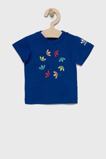 Detské bavlnené tričko adidas Originals HE6847 jednofarebné