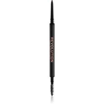 Makeup Revolution Precise Brow Pencil precízna ceruzka na obočie s kefkou odtieň Medium Brown 0.05 g