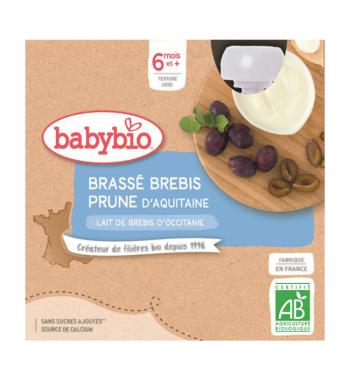 BABYBIO Desiata z ovčieho mlieka slivka 4x 85 g