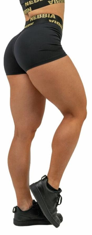 Nebbia Compression High Waist Shorts INTENSE Leg Day Black/Gold XS Fitness nohavice