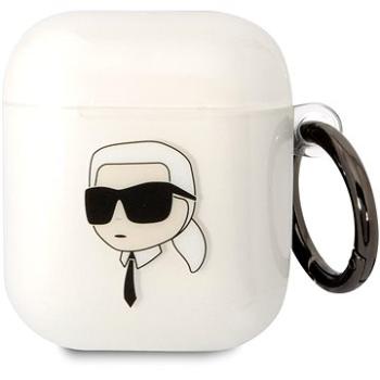 Karl Lagerfeld 3D Logo NFT Karl Head TPU Puzdro na Airpods 1/2 White (KLA2HNIKTCT)