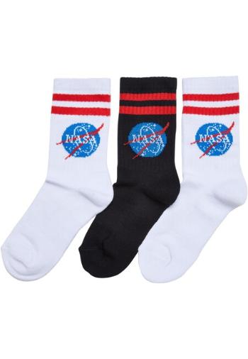 Mr. Tee NASA Insignia Socks Kids 3-Pack white/black - 35–38