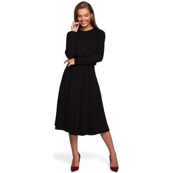 Style  Šaty S234 Priliehavé šaty - čierne  viacfarebny