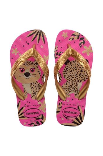 Detské žabky Havaianas TOP PETS ružová farba