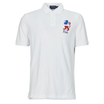 Polo Ralph Lauren  POLO COUPE DROITE EN COTON BRODE  Polokošele s krátkym rukávom Biela