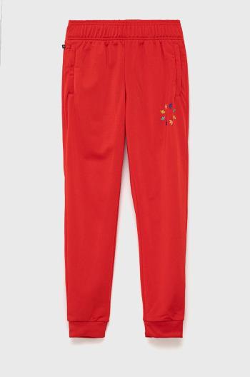 Detské nohavice adidas Originals HB9467 červená farba, s potlačou