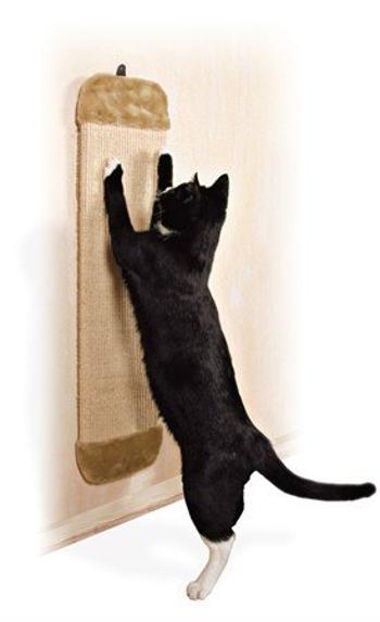 Trixie Scratching board XL, sisal rug/plush, catnip, 18 × 78 cm, natural/beige