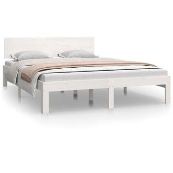Rám postele biely masívna borovica 140 × 200 cm, 810496