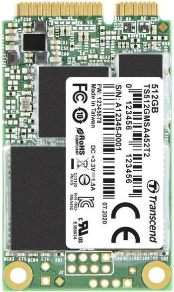 Transcend MSA452T2 512 GB interný mSATA SSD pevný disk SATA 6 Gb / s Retail TS512GMSA452T2