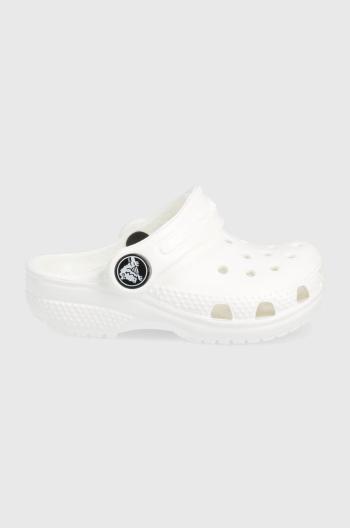 Detské šľapky Crocs biela farba