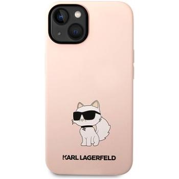 Karl Lagerfeld Liquid Silicone Choupette NFT Zadný Kryt pre iPhone 14 Plus Pink (KLHCP14MSNCHBCP)